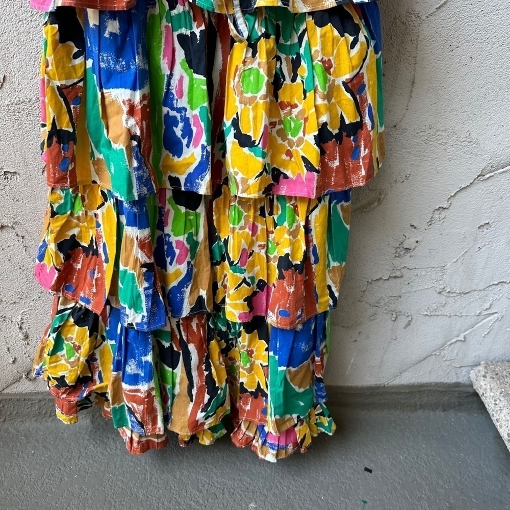 Love The Label Penelope V Neck Ruffle Maxi Dress with Drawstring Be… - Picture 9 of 10
